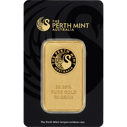 50 g Goldbarren Perth Mint