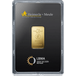 10 g Goldbarren Heimerle & Meule