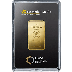 1 Unze Goldbarren Heimerle & Meule - geprägt
