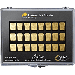 30 x 1 g Gold UnityBar Collection Heimerle und Meule