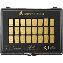 50 x 1 g Gold UnityBars Collection Heimerle und Meule