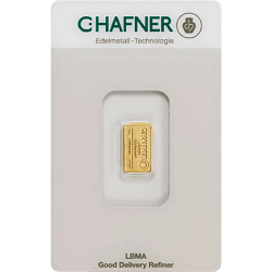 1 g Goldbarren C. Hafner