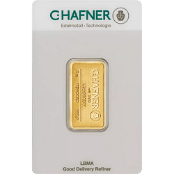 5 g Goldbarren C. Hafner