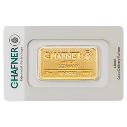 25 g Goldbarren C. Hafner