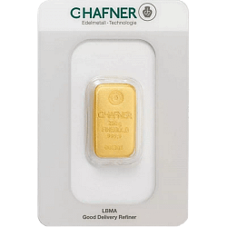 250 g Goldbarren C. Hafner