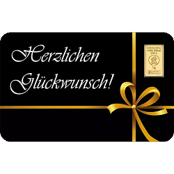 1 g Goldbarren Heimerle & Meule "Herzlichen Glückwunsch"