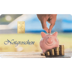 1 g Goldbarren Heimerle & Meule "Notgroschen"