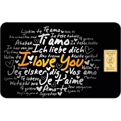 1 g Goldbarren Heimerle & Meule "I Love you"