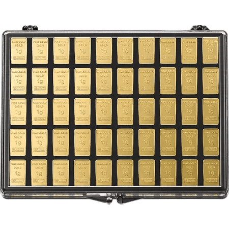 50 x 1 g Gold UnityBars Collection Heimerle und Meule – Bild 2
