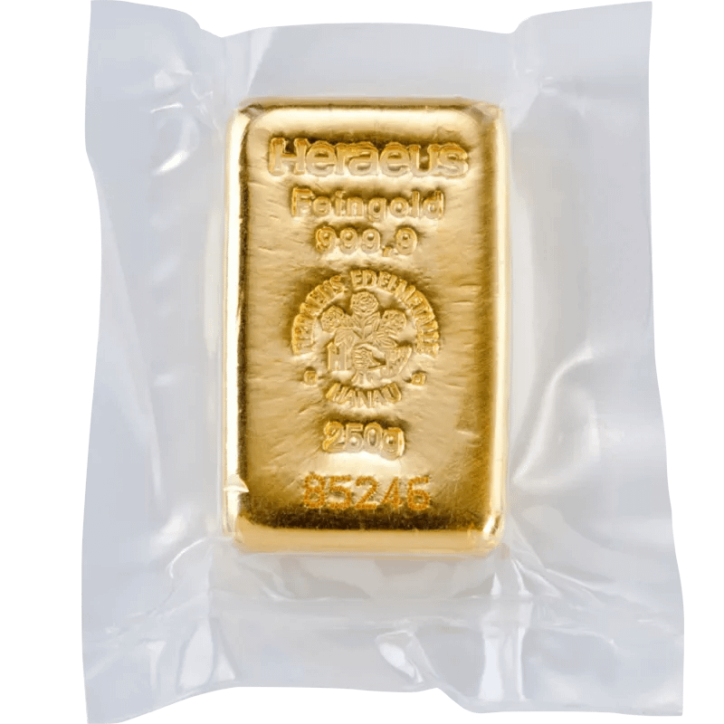 250 g Goldbarren - verschiedene Hersteller - LBMA-zertifiziert