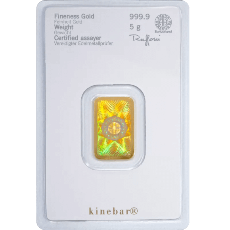 5 g Kinebar Goldbarren Heraeus – Bild 2