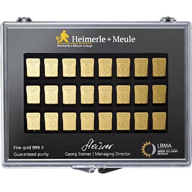 30 x 1 g Gold UnityBar Collection Heimerle und Meule