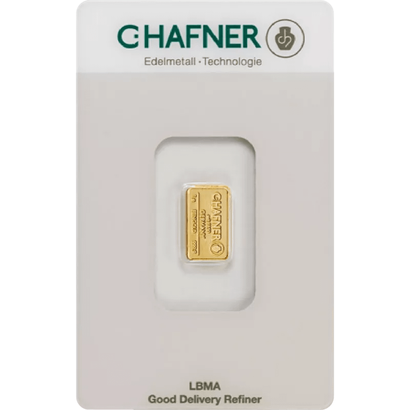1 g Goldbarren C. Hafner