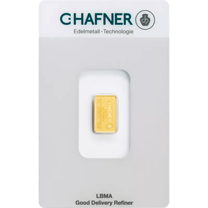 2 g Goldbarren C. Hafner