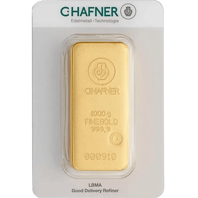 1 kg Goldbarren C. Hafner