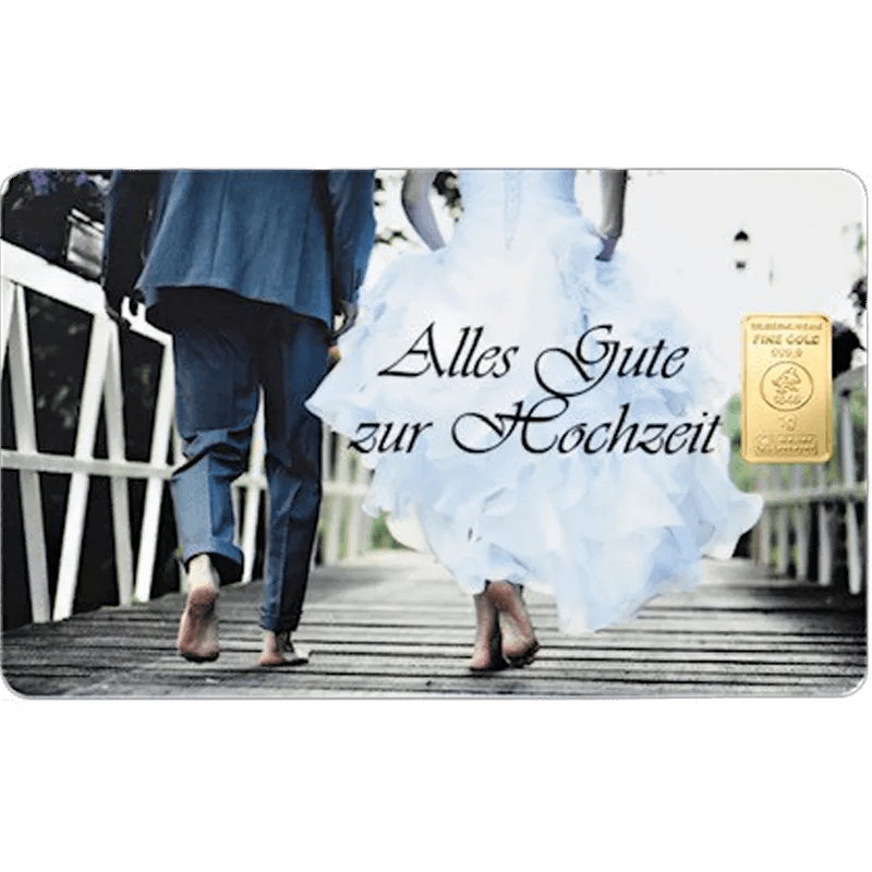 1 g Goldbarren Heimerle & Meule "Hochzeit"