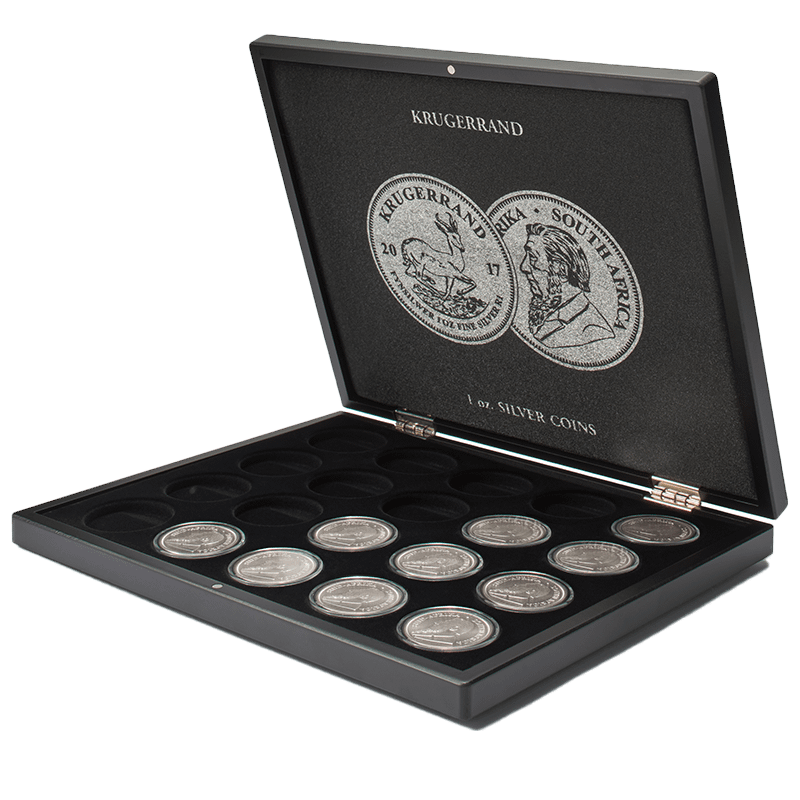 Münzkassette VOLTERRA, 20 Silbermünzen “Krügerrand”