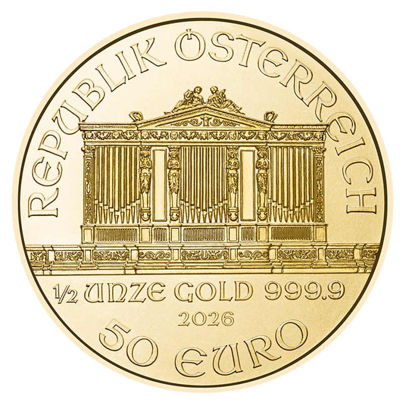 1/2 Unze Gold Wiener Philharmoniker 2026 – Bild 2
