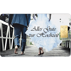 1 g Goldbarren Heimerle & Meule "Hochzeit"