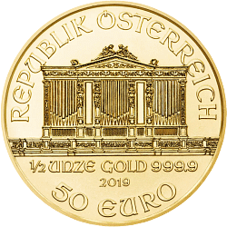 1/2 Unze Gold Wiener Philharmoniker - diverse Jahrgänge