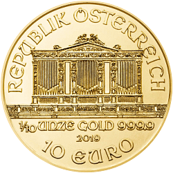 1/10 Unze Gold Wiener Philharmoniker diverse Jahrgänge