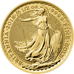 1/2 Unze Gold Britannia - diverse Jahrgänge