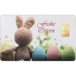 1 g Goldbarren Heimerle & Meule "Frohe Ostern"
