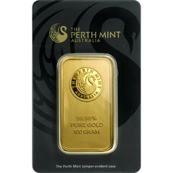 100 g Goldbarren Perth Mint
