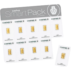10 x 1 g Goldbarren C.Hafner Smartpack