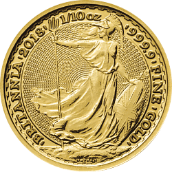 1/10 Unze Gold Britannia - diverse Jahrgänge