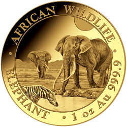 1 Unze Gold Somalia Elefant / African Wildlife 2026