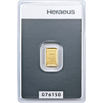 1 g Goldbarren Heraeus
