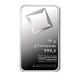 50 Gramm Platinbarren - verschiedene Hersteller