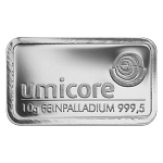 10 g Palladium Barren diverse Hersteller