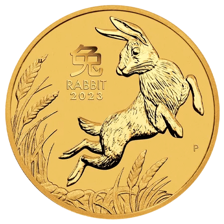 1/10 Unze Gold Australien Lunar Serie III Hase 2023