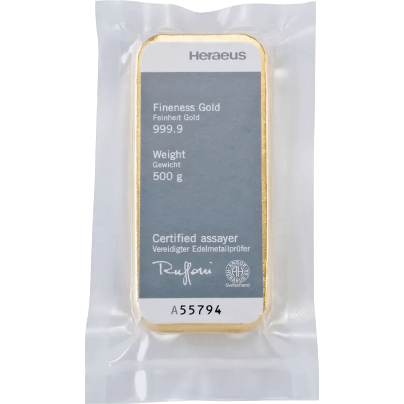 500 g Goldbarren Heraeus – Bild 2