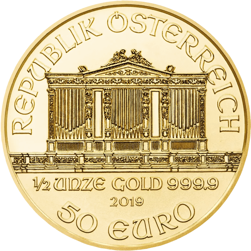 1/2 Unze Gold Wiener Philharmoniker - diverse Jahrgänge