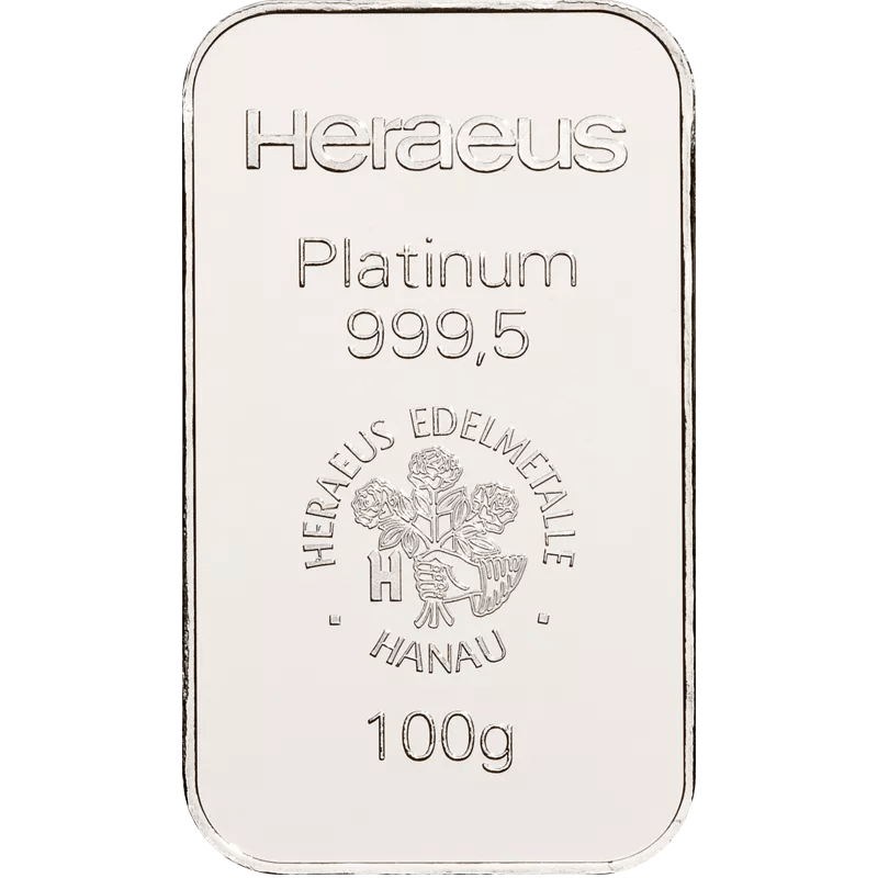 100 g Platinbarren verschiedene Hersteller