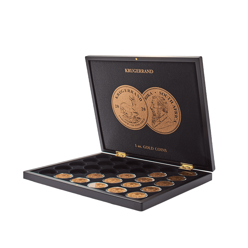 Münzkassette VOLTERRA, 30 Goldmünzen “Krügerrand”