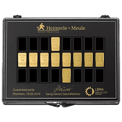 10 x 1 g Gold UnityBar Collection Heimerle und Meule