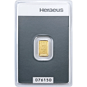 1 g Goldbarren Heraeus