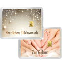 1 g Gold Geschenkkarte Herzlichen Glückwunsch zur Geburt