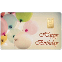 1 g Goldbarren Heimerle & Meule "Happy Birthday"