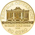 1/2 Unze Gold Wiener Philharmoniker - diverse Jahrgänge