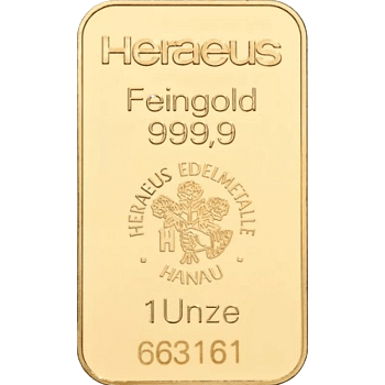 1 Unze Goldbarren Heraeus – Bild 3