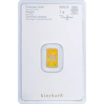 1 g Kinebar Goldbarren Heraeus – Bild 2