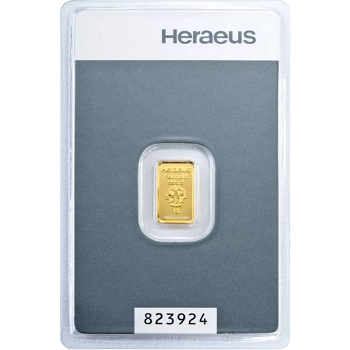 1 g Kinebar Goldbarren Heraeus