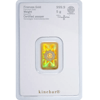 5 g Kinebar Goldbarren Heraeus – Bild 2