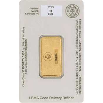 5 g Goldbarren C. Hafner – Bild 2