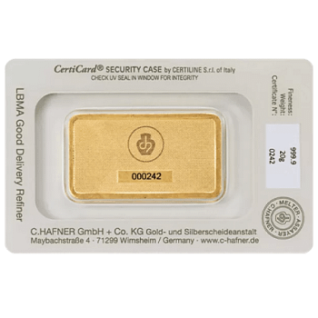 20 g Goldbarren C. Hafner – Bild 3